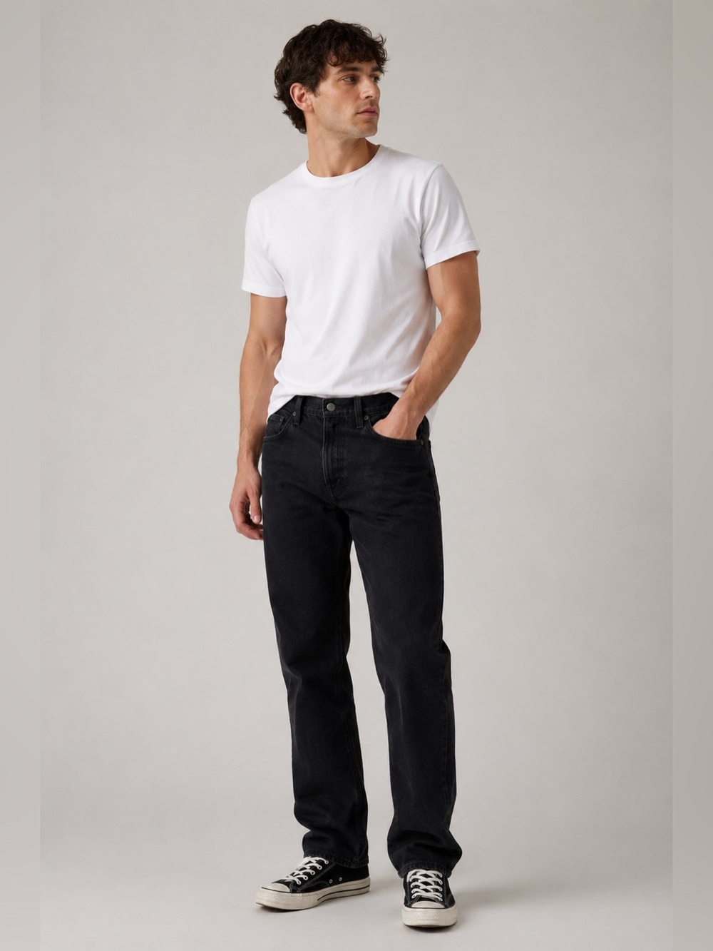 Levi’s 505 Black Straight Fit Cotton Classic Jeans Size 38”